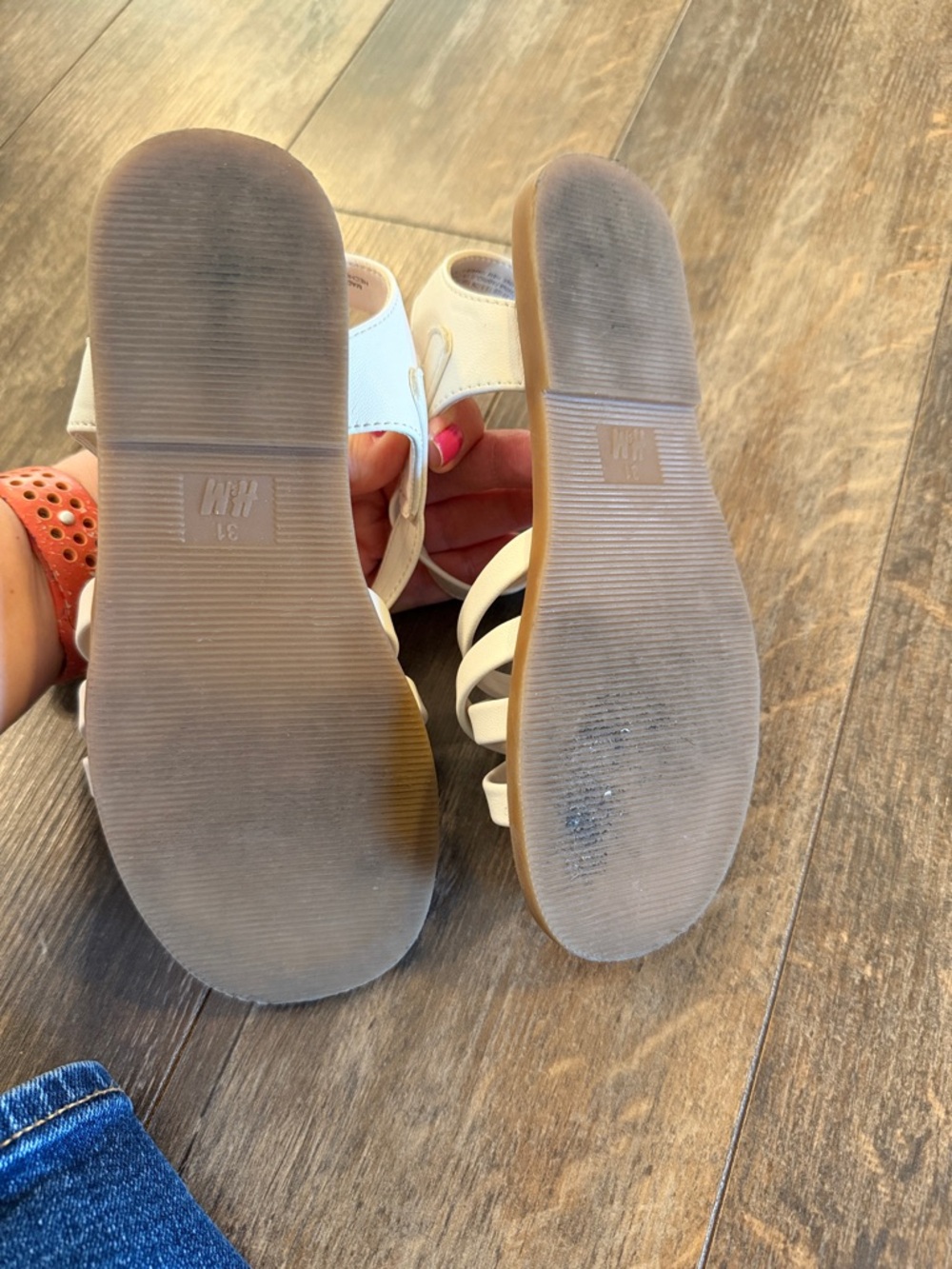 H&M White Girls Strappy Sandals - Picture 6 of 7